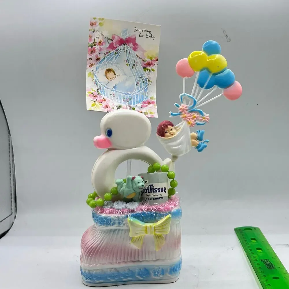 Kitschy Baby Duckie Centerpiece - Assemblage Diorama Decor